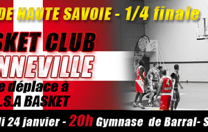 1/4 Finale Coupe HS - SM1 se déplace à A.S.A Basket